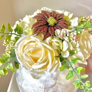 Heidi Daus Poinsettia Brooch